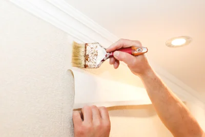 Pose de papier peint à Maxou — revêtements muraux et toiles de verre